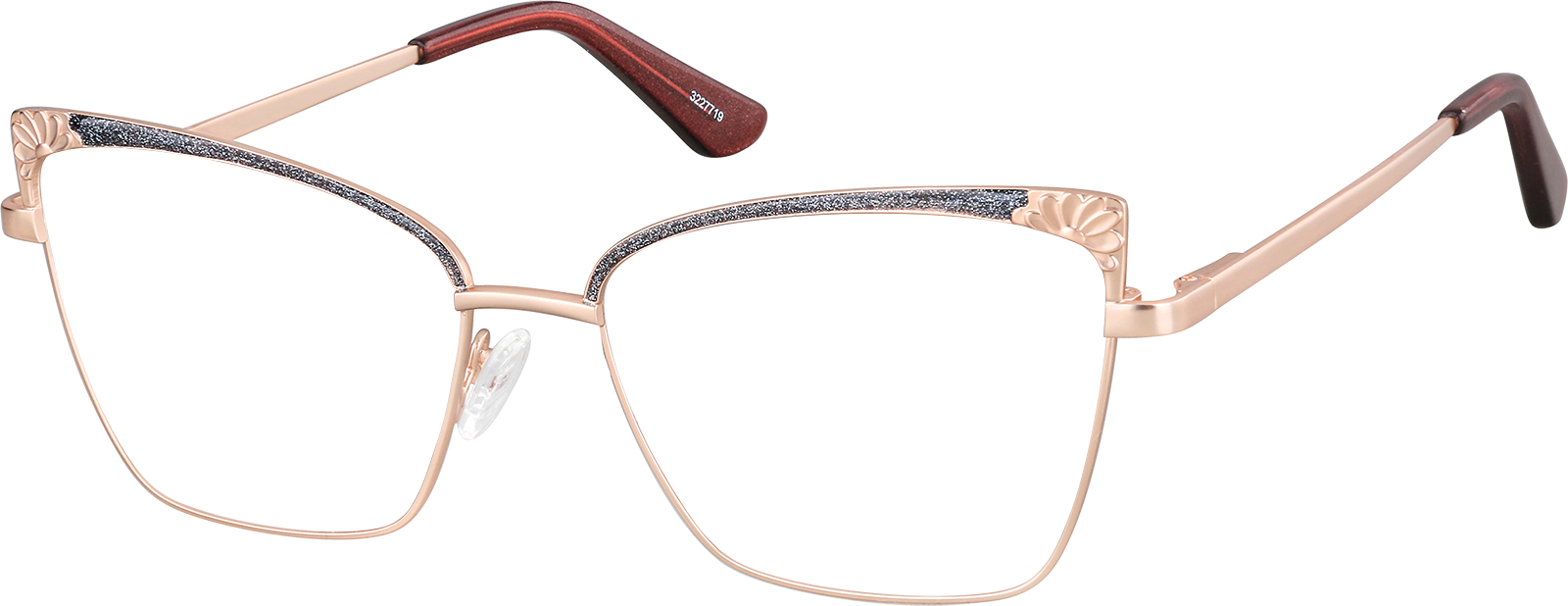 アイリーヌ Silver Cat-Eye Glasses #3224611 | Zenni Optical