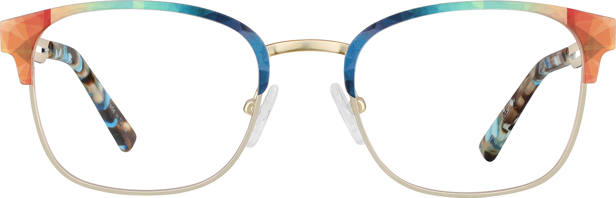 Rainbow Browline Glasses