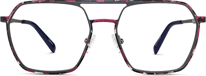 Gray/Red Aviator Glasses
