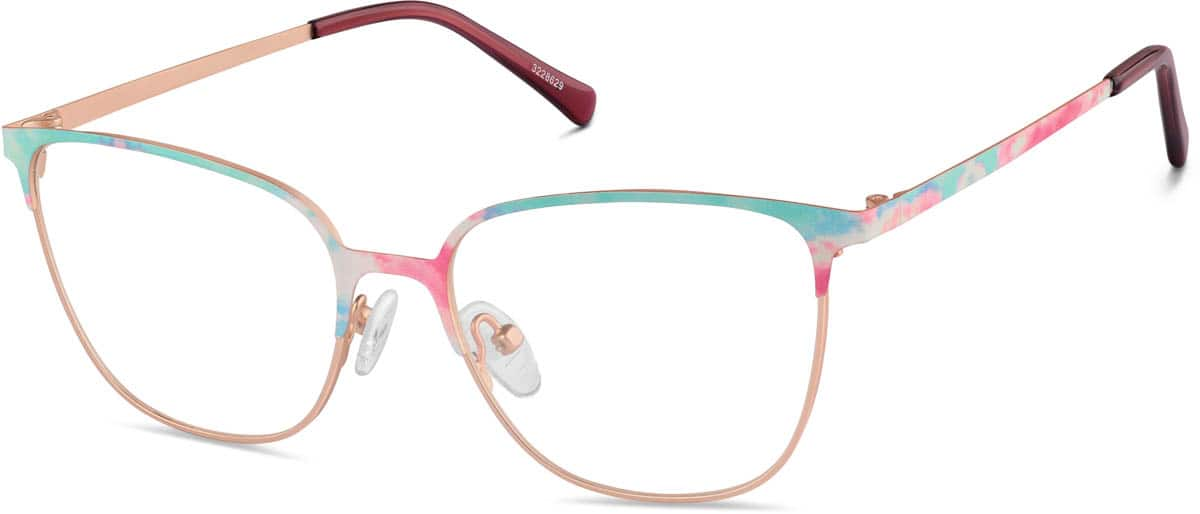 Angle view of Cat Eye Glasses 3228629 in Multicolor