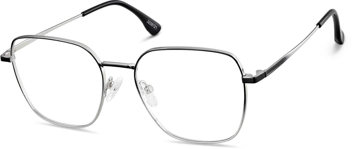 Angle view of Square Glasses 3228721 in Black