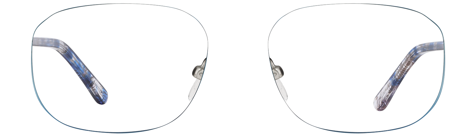 らん Blue Lands End Glasses #3228816 | Zenni Optical