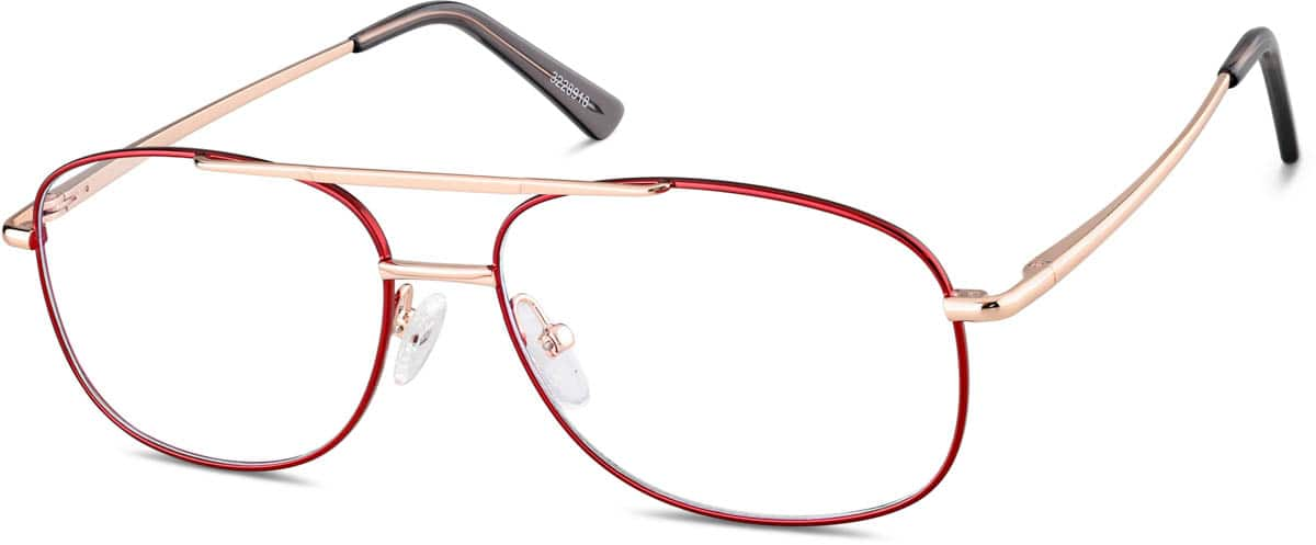 Angle view of Aviator Glasses 3228918 in Red