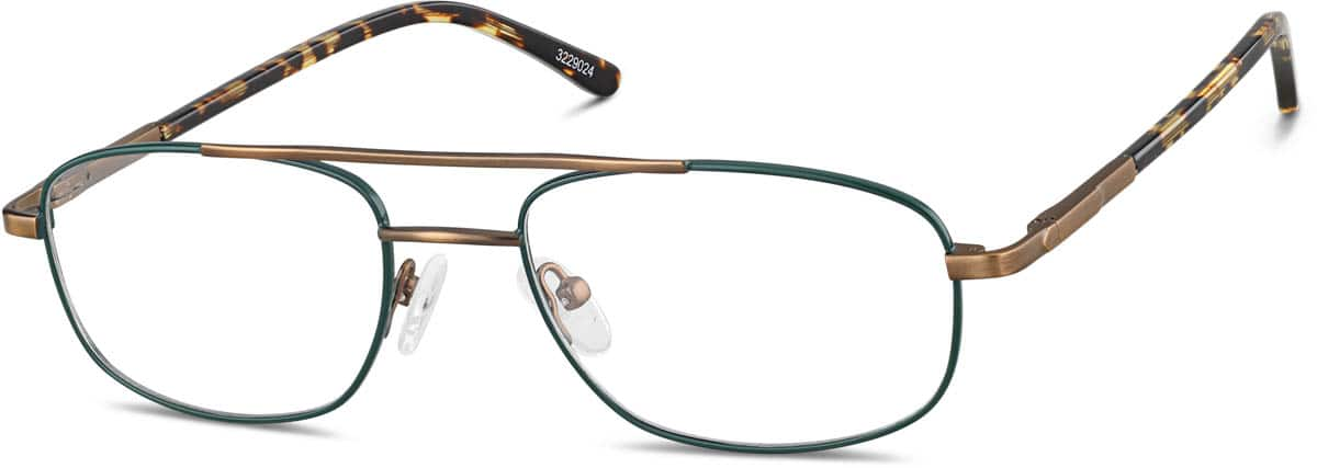 Angle view of Aviator Glasses 3229024 in Green