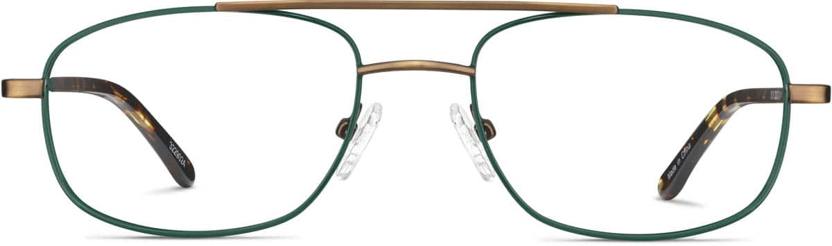 Front view of Aviator Glasses 3229024 in Green