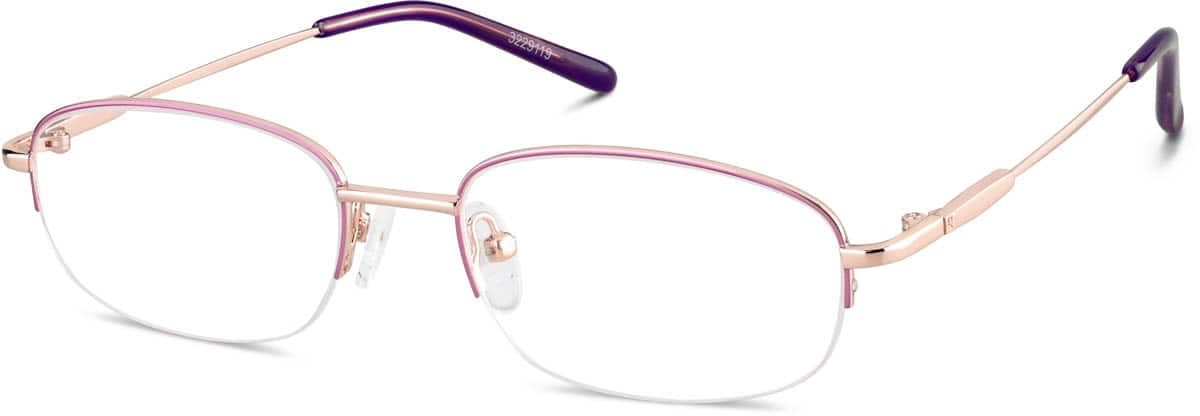 Angle view of Half-Rim Glasses 3229119 in Pink