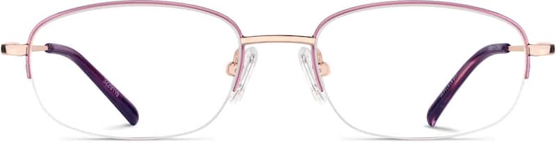 Pink Half-Rim Glasses