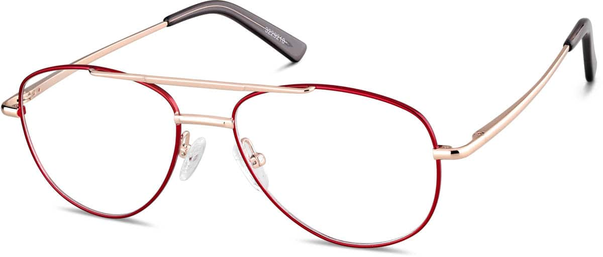 Angle view of Aviator Glasses 3229218 in Red