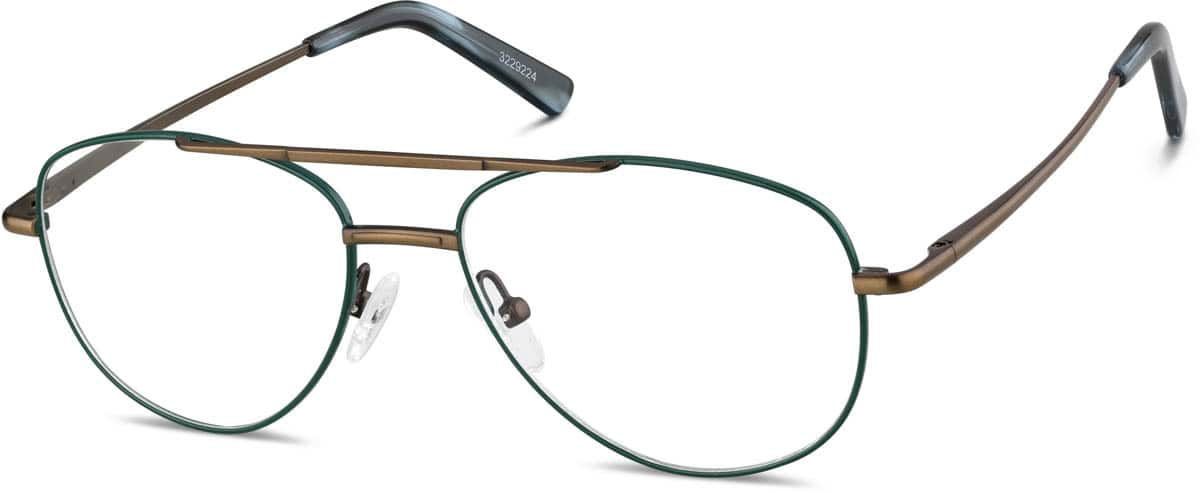 Angle view of Aviator Glasses 3229224 in Green