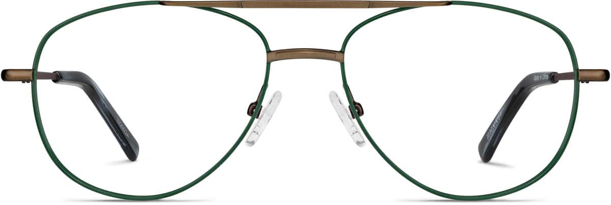 Front view of Aviator Glasses 3229224 in Green