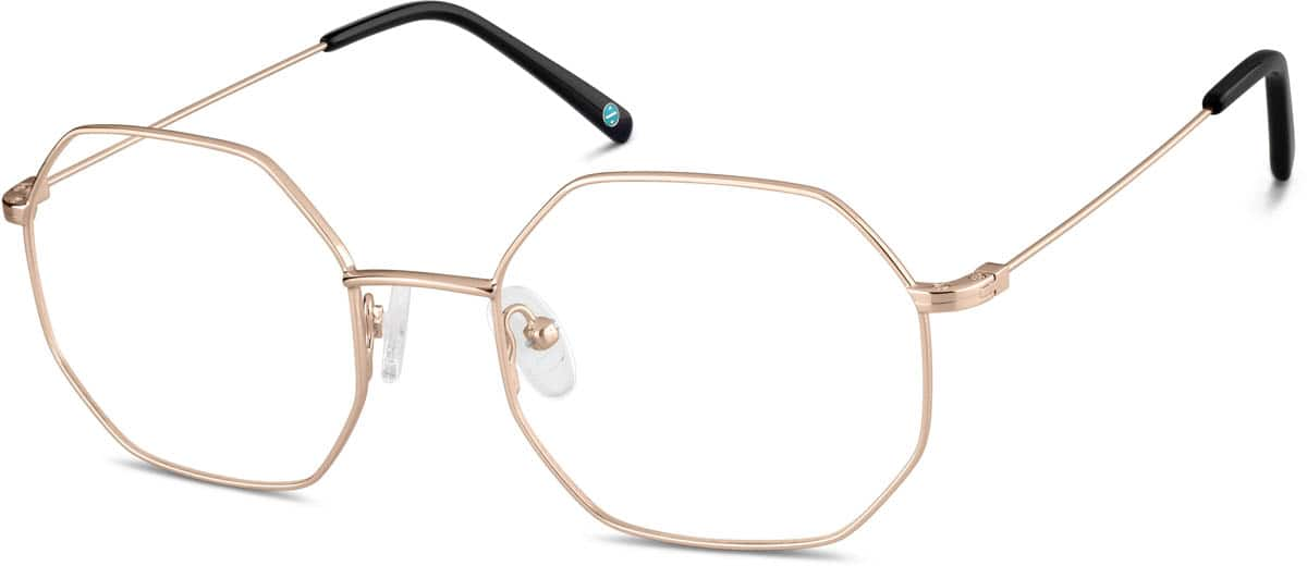 Angle view of Geometric Glasses 3229514 in Rose Gold