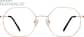 Front view of Geometric Glasses 3229514 in Rose Gold thumbnail
