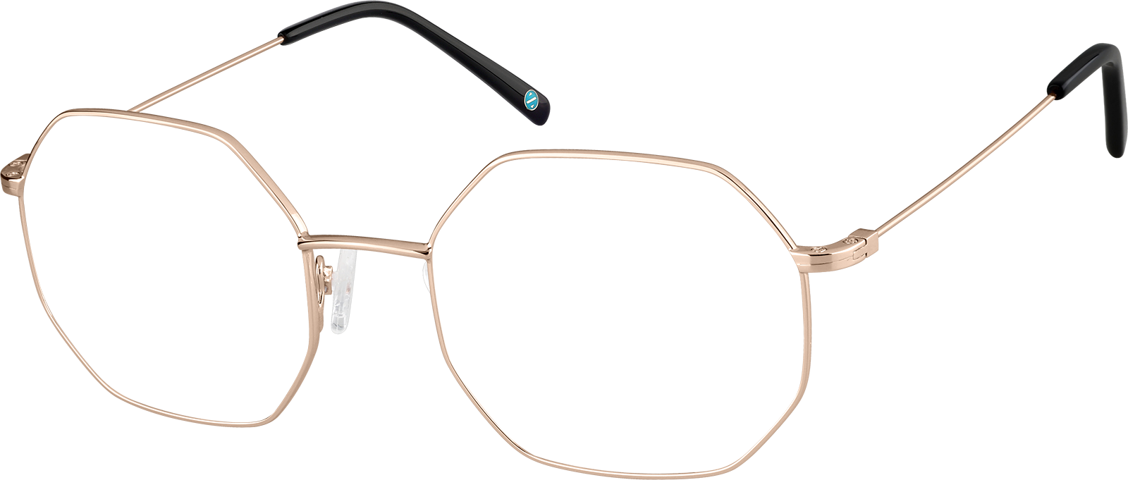 Rose Gold Geometric Glasses #3229514 | Zenni Optical