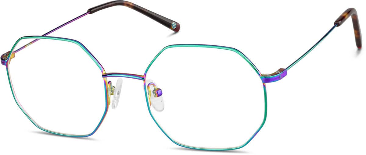 Angle view of Geometric Glasses 3229529 in Multicolor