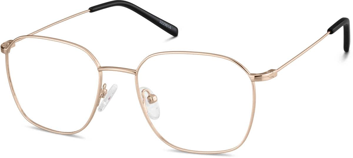 Angle view of Square Glasses 3229614 in Rose Gold