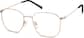 Angle view of Square Glasses 3229614 in Rose Gold thumbnail