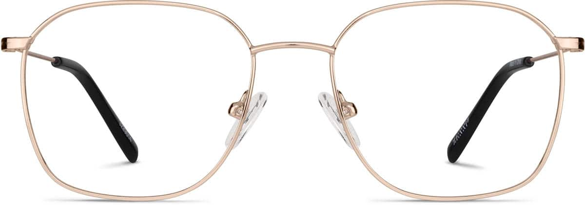 Front view of Square Glasses 3229614 in Rose Gold