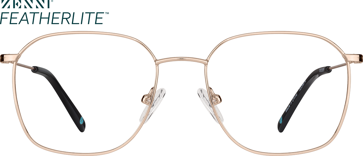 Rose Gold  Square Glasses