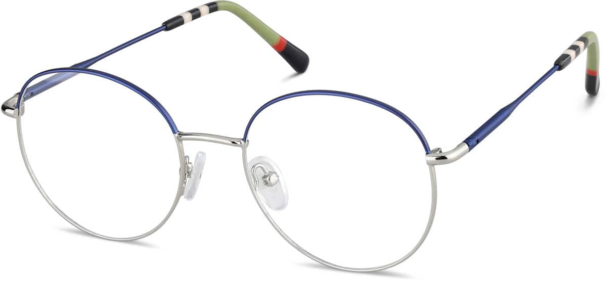 Angle view of Round Glasses 3229716 in Blue