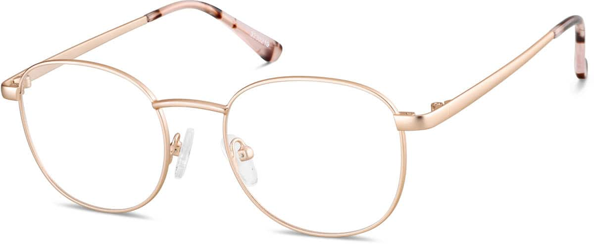 Angle view of Round Glasses 3230219 in Rose Gold