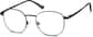 Angle view of Round Glasses 3230221 in Black thumbnail