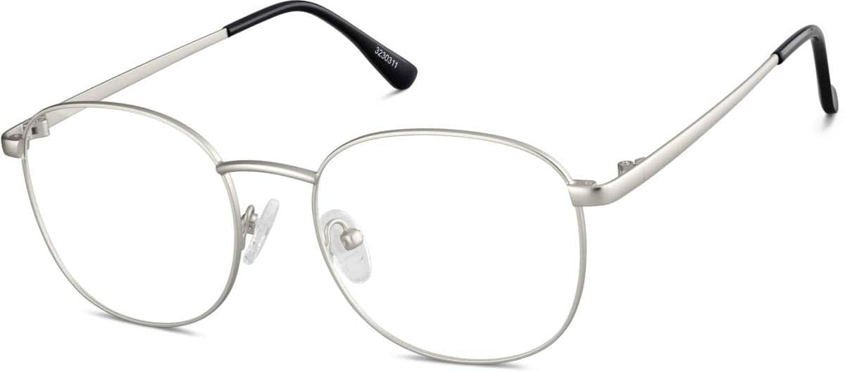 Angle view of Round Glasses 3230311 in Silver