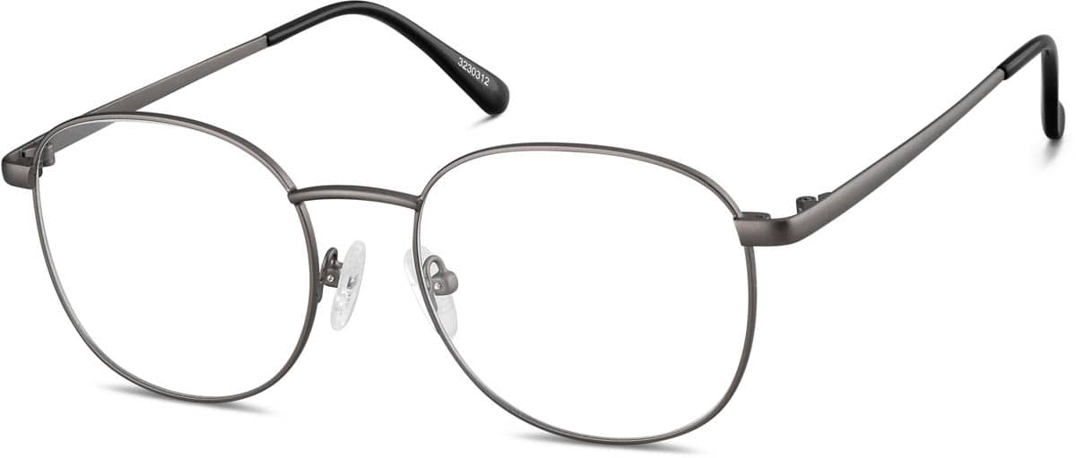 Angle view of Round Glasses 3230312 in Gray