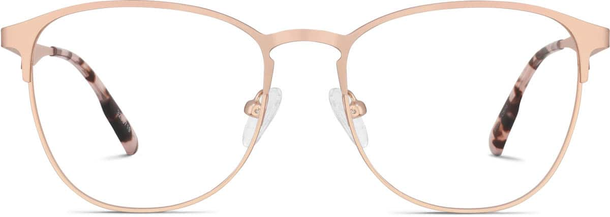 Front view of Square Glasses 3230719 in Rose Gold