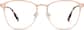 Front view of Square Glasses 3230719 in Rose Gold thumbnail