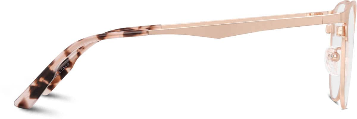 Side view of Square Glasses 3230719 in Rose Gold