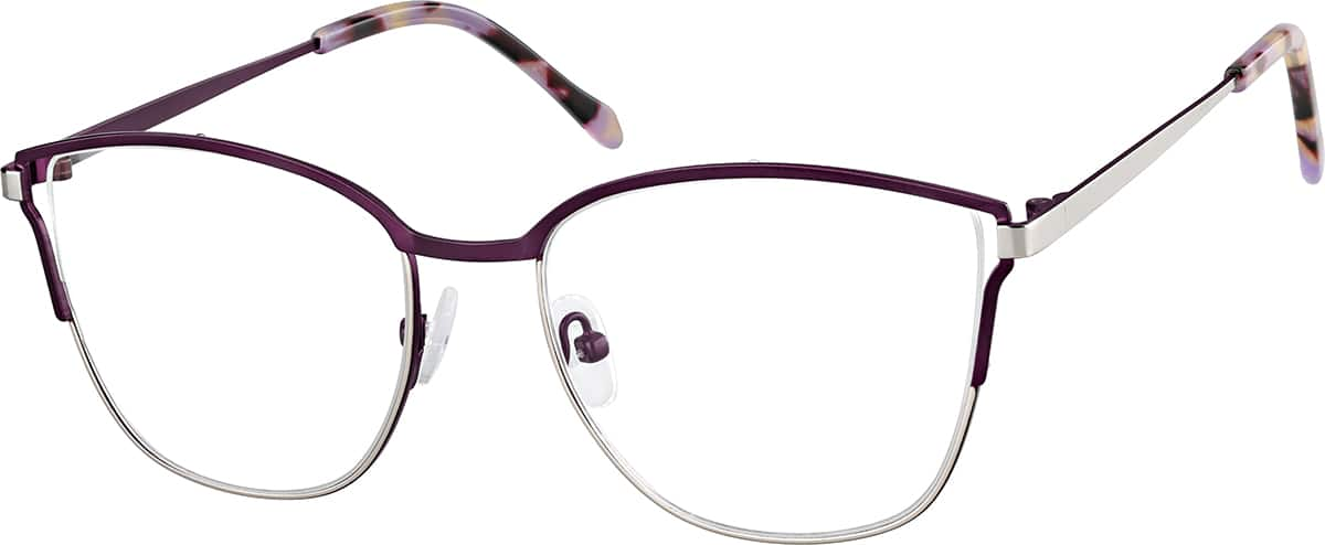 Angle view of Square Glasses 3231018 in Maroon