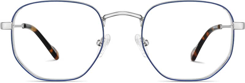 Blue Geometric Glasses