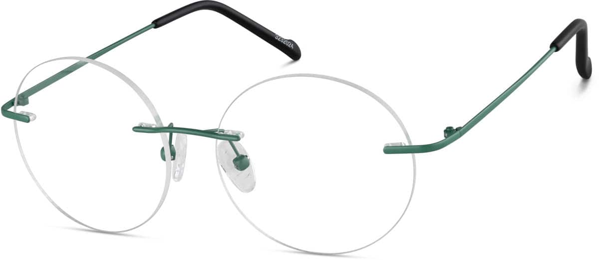 Angle view of Rimless Glasses 3232024 in Green