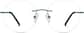Front view of Customizable Rimless Glasses 3232024 in Green thumbnail