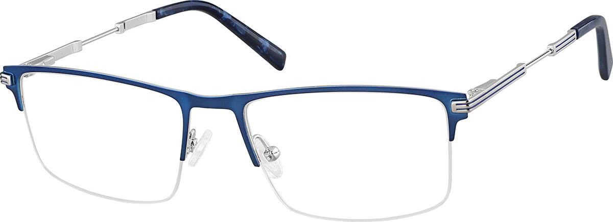 Angle view of Rectangle Glasses 3232316 in Blue