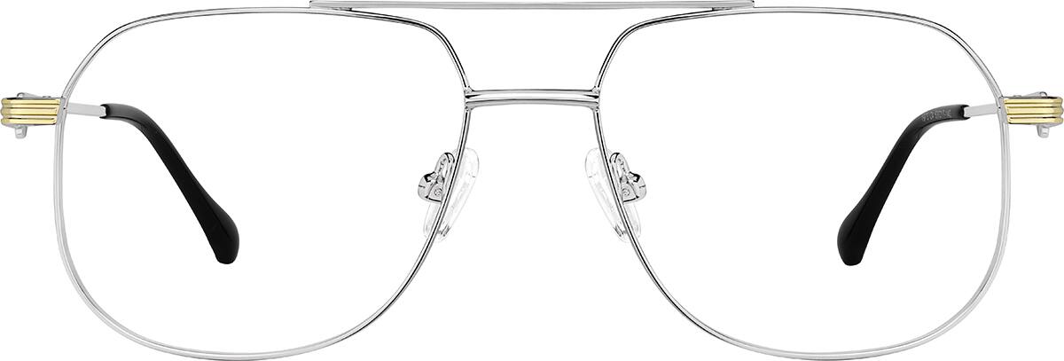 zenni aviator prescription glasses gold stainless steel frame 4189