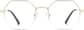 Front view of Geometric Glasses 3233614 in Gold thumbnail