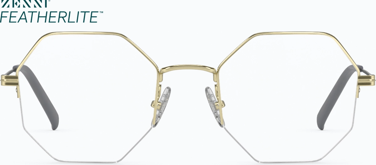 Front view of Geometric Glasses 3233614 in Gold thumbnail
