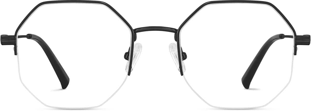 Front view of Geometric Glasses 3233621 in Black