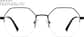 Front view of Geometric Glasses 3233621 in Black thumbnail