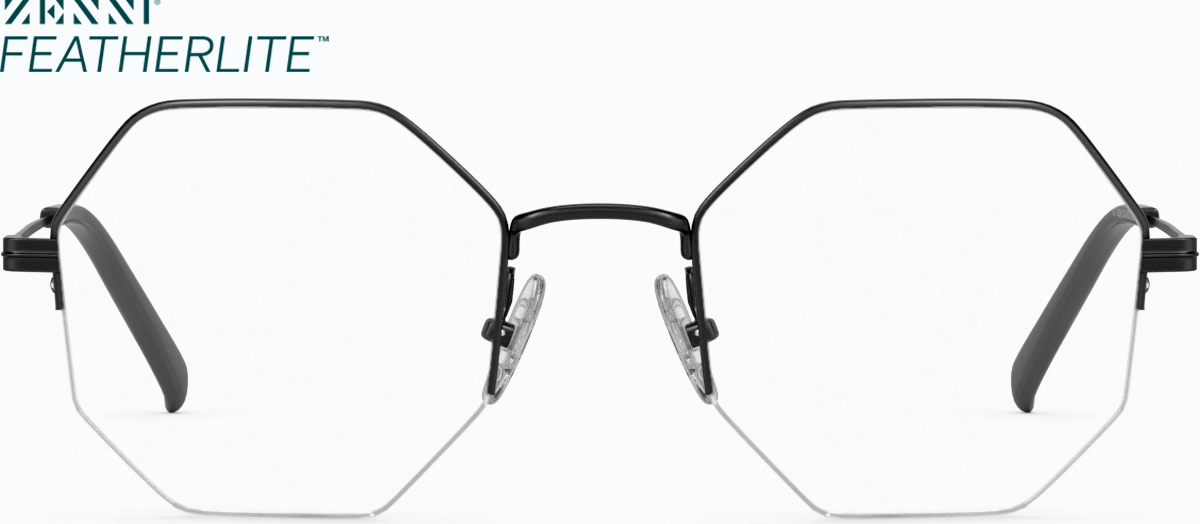 Front view of Geometric Glasses 3233621 in Black thumbnail