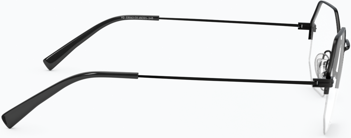 Side view of Geometric Glasses 3233621 in Black thumbnail
