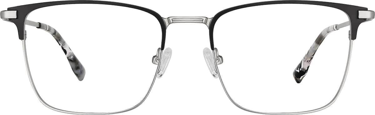 Silver Browline Glasses #3233811 | Zenni Optical Canada