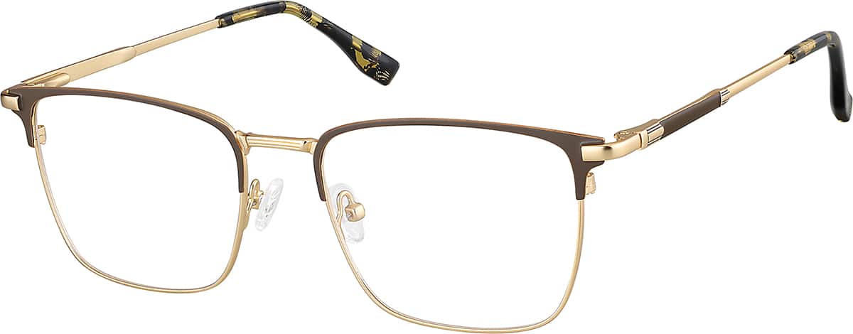 Angle view of Browline Glasses 3233814 in Gold