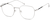 Angle view of Square Glasses 3234011 in Silver thumbnail