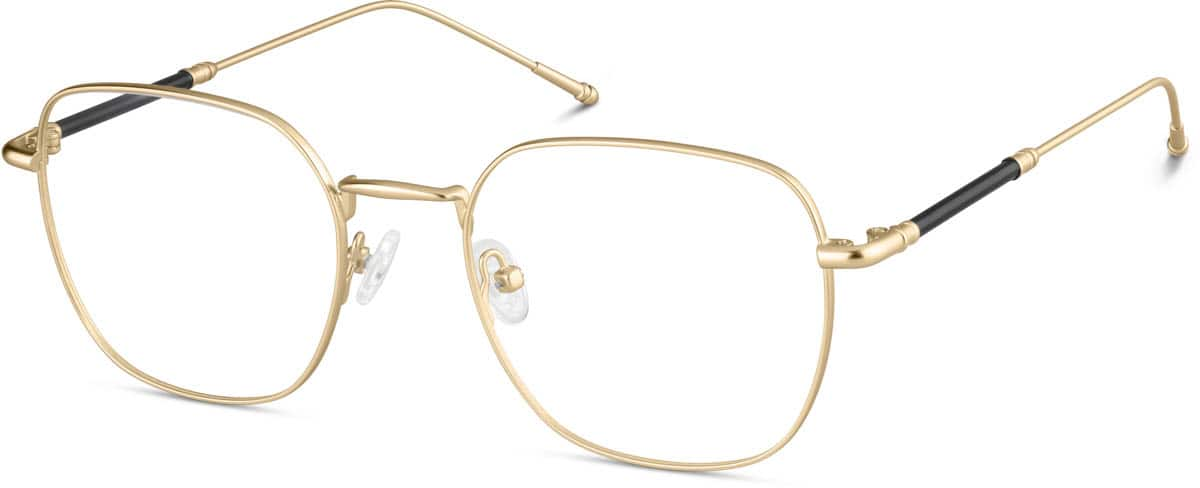 Angle view of Square Glasses 3234014 in Gold