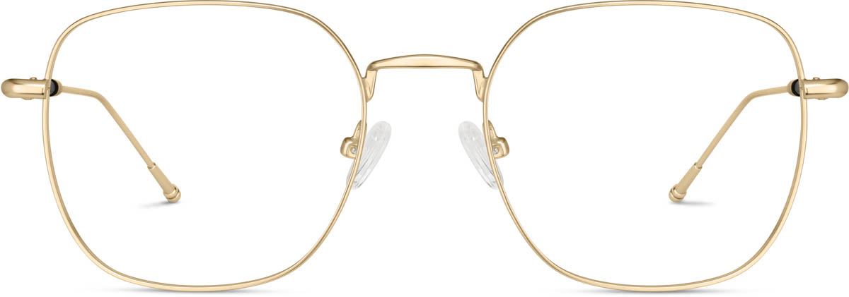 Gold Square Glasses #3234014