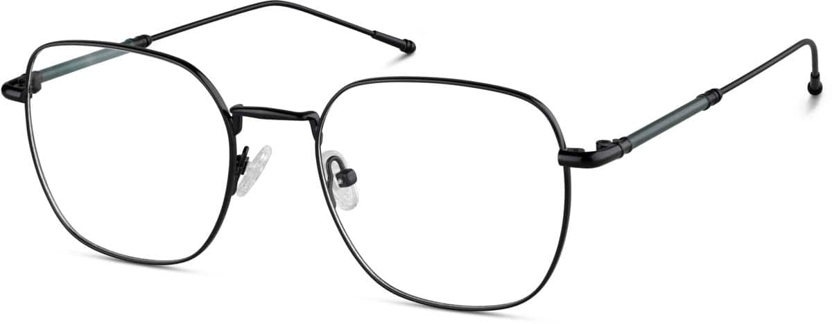 Angle view of Square Glasses 3234021 in Black