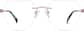 Front view of Customizable Rimless Glasses 3234119 in Pink thumbnail