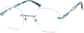 Angle view of Customizable Rimless Glasses 3234416 in Blue thumbnail